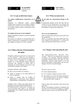 – 5 –
Su seguridad
Disposiciones de 
seguridad
4
4
Your Safety
Safety regulations
Ultrapac® 2000 mini / 14.07.2009 
ES
US
4.1