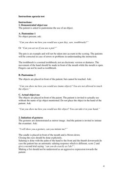 Apraxia Test for Adults: Assessment Guide | PDF | Neuropsychological ...