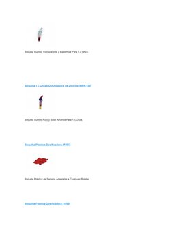 Boquilla Cuerpo Transparente y Base Roja Para 1.0 Onza.
Boquilla 1½ Onzas Dosificadora de Licores (MPR-150)  (http://www.indu