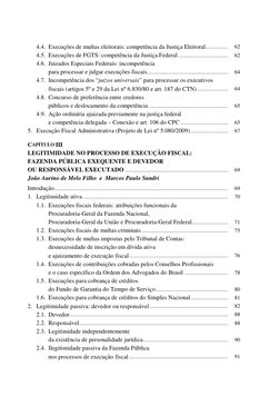 4.4. Execuções de multas eleitorais: competência da Justiça Eleitoral................ 
62 
4.5. Execuções de FGTS: competênci