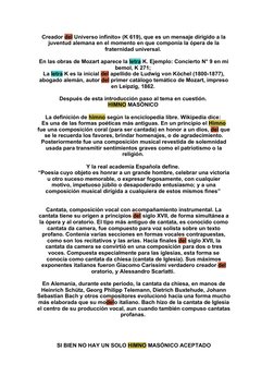 Creador del Universo infinito» (K 619), que es un mensaje dirigido a la 
juventud alemana en el momento en que componía la óp