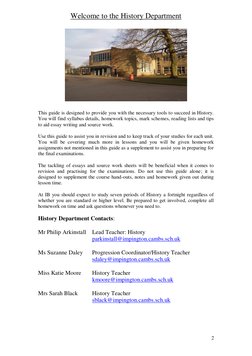 2 
Welcome to the History Department 
 
 
 
This guide is designed to provide you with the necessary tools to succeed in His