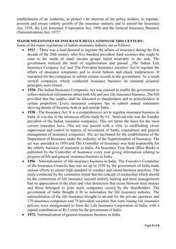 Page 4 of 6 
 
establishment of an Authority, to protect t he interests of the policy holders, to regulate, 
promote and ensu