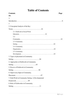 3 | P a g e  
 
Table of Contents 
Contents