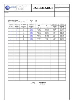 Design Base Shear Calculation Report | PDF
