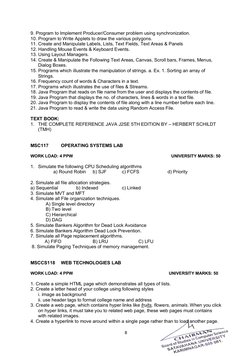 8 
 
9. Program to Implement Producer/Consumer problem using synchronization.  
10. Program to Write Applets to draw the vari