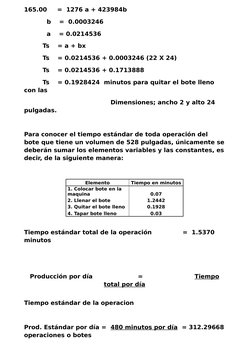 165.00     =  1276 a + 423984b
           b    =  0.0003246
           a    = 0.0214536
         Ts    = a + bx
         Ts