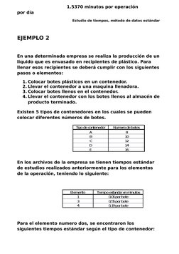1.5370 minutos por operación              
por día
Estudio de tiempos, método de datos está