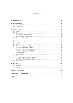 Contents
1
Introduction
1
2
Preliminaries
1
2.1
Proof of Work . . . . . . . . . . . . . . . . . . . . . . . . . . . . . . . .
