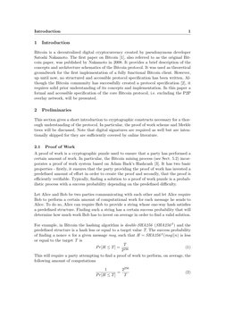 Introduction
1
1
Introduction
Bitcoin is a decentralized digital cryptocurrency created by pseudonymous developer
Satoshi Nak