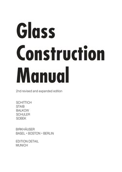 Glass Comstruction Manual－建築ガラスのディテール Glass Construction Manual Full | PDF | Window | Glasses