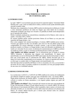 ESCUELA NACIONAL DE NAUTICA “MANUEL BELGRANO”   -   FUNDADA EN 1799 
5 
1 
CARACTERISTICAS GENERALES  
DE UN SISTEMA ARPA