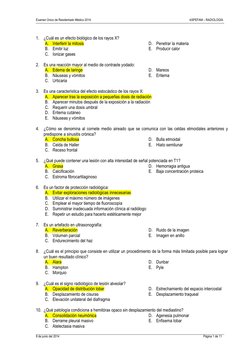 Examen Único de Residentado Médico 2014 
ASPEFAM – RADIOLOGÍA 
 
8 de junio del 2014 
Página 1 de 11 
 
 
 
1. ¿Cuál es un ef