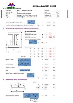 Skid Design and Calculation Sheet | PDF | Technology & Engineering