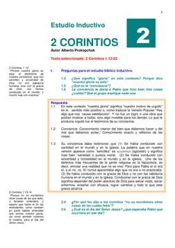 5 
Estudio Inductivo   
 
 
 
 
 
  
2 CORINTIOS 
Autor Alberto Prokopchuk 
 
Texto seleccionado: 2 Corintios 1:12-22