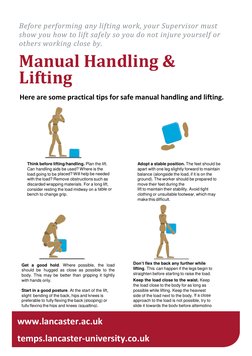 Safe Manual Handling Techniques Guide | PDF | Sports