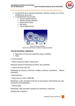 UNIVERSIDAD TÉCNICA DE COTOPAXI
TALLER MECÁNICO II                               RECTIFICADORAS MANUALES DE PRECISIÓN 
______