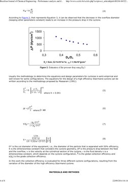 (4)
According to Figure 2, that represents Equation 3, it can be observed that the decrease in the overflow diameter
(keeping