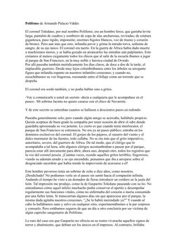 Polifemo de Armando Palacio Valdés
El coronel Toledano, por mal nombre Polifemo, era un hombre feroz, que gastaba levita 
lar