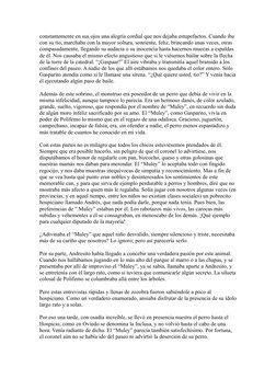 constantemente en sus ojos una alegría cordial que nos dejaba estupefactos. Cuando iba 
con su tío, marchaba con la mayor sol