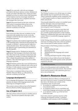 INTRODUCTION
Stage 2: An exam task, with relevant strategies 
provided in the Exam reference section. Students are 
usually p