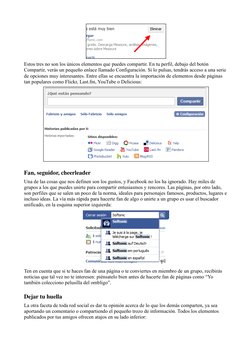 Estos tres no son los únicos elementos que puedes compartir. En tu perfil, debajo del botón
Compartir, verás un pequeño enlac