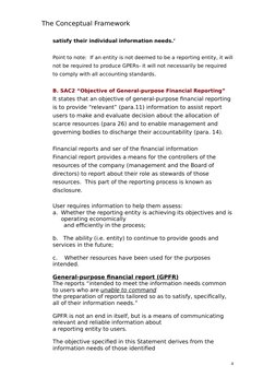 The Conceptual Framework                                    
satisfy their individual information needs.’ 
Point to note:  If