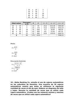 10
a
20
3
20
a
30
7
30
a
40
18
40
a
50
20
50
a
60
12
Edad (años)
Frecuenci
a (f)
X
fX
(X−´X)
(X−´X)
2
f (X−´X)
2
10
a
20
3
15