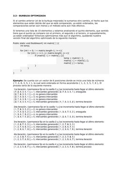 3.3 - BURBUJA OPTIMIZADA 
 
Si al cambio anterior (el de la burbuja mejorada) le sumamos otro cambio, el hecho que los 
eleme