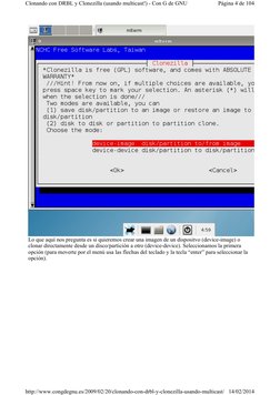 Lo que aquí nos pregunta es si quieremos crear una imagen de un dispositvo (device-image) o 
clonar directamente desde un dis