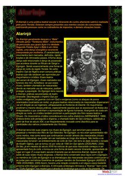 (http://www.web2pdfconvert.com?ref=PDF)O Alarinjó é uma prática teatral secular e itinerante de cunho altamente satírico rea