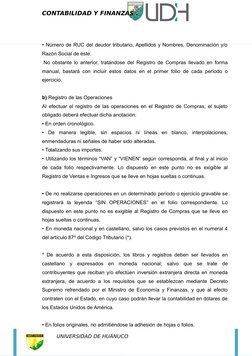 CONTABILIDAD Y FINANZAS .
• Número de RUC del deudor tributario, Apellidos y Nombres, Denominación y/o
Razón Social de éste.