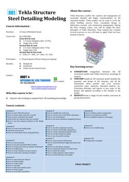 Tekla Structures Basic Training Course | PDF | 3 D Modeling | Computing