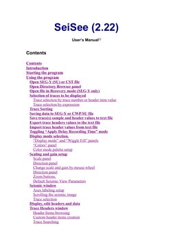 SeiSee User Manual: Trace Headers Guide | PDF | Trigonometric Functions ...
