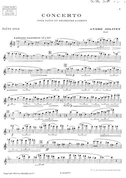Jolivet Flute Concerto | PDF