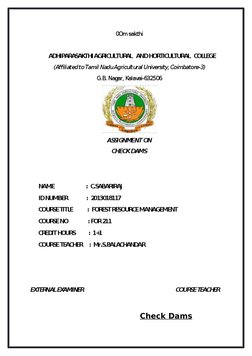                                                      Check Dams
