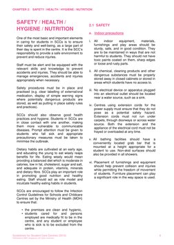 CHAPTER 2:   SAFETY / HEALTH / HYGIENE / NUTRITION 
 
 
SAFETY / HEALTH / 
HYGIENE / NUTRITION 
 
One of the most basic and i