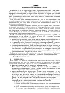 EL DUELO
Reflexiones del Movimiento Rural Cristiano
   El sentido de la vida y el significado de la muerte son inquietudes un