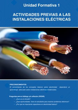 PRECONOCIMIENTOS
El conocimiento de los conceptos básicos sobre electricidad  dependerá un  
aprendizaje  adecuado sobre inst