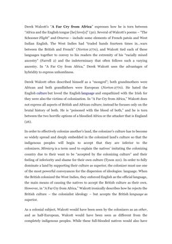 Walcott's Hybridity in "A Far Cry" | PDF | Colonialism | Indigenous Peoples
