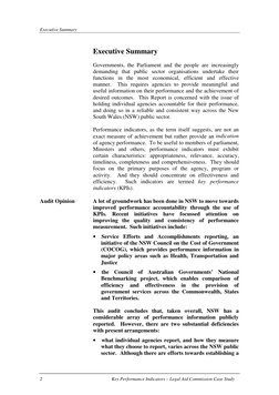 Executive Summary
2
Key Performance Indicators – Legal Aid Commission Case Study
Executive Summary
Governments, the Parliamen