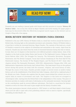 History of Modern India by Bipan Chandra | PDF | E Books | Books