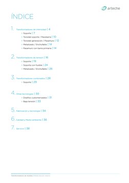 Transformadores de medida | Media tensión interior
ÍNDICE
1.  Transformadores de intensidad | 4
 › Soporte | 7
 › Toroidal so