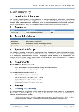 Nonconformity Management Procedure Guide | PDF