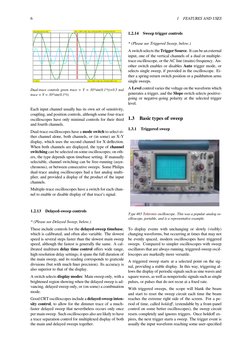 6
1
FEATURES AND USES
Dual-trace controls green trace = Y = 30*sin(0.1*t)+0.5 teal
trace = Y = 30*sin(0.3*t)
Each input chann