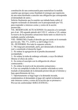 constitución de una contracautela para materializar la medida 
cautelar que persigue como finalidad el reintegro por repetici