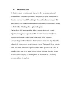 VII. 
Recommendation 
As the importance or social media rises in the day-to-day operations of 
corporations, it has encourage