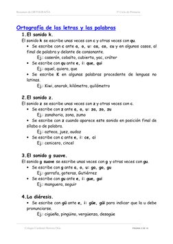 Resumen de ORTOGRAFÍA      
 
3º Ciclo de Primaria 
 
Colegio Cardenal Herrera Oria 
 
PÁGINA 2 DE 16 
 
Ortografía de las le