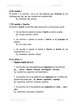 Resumen de ORTOGRAFÍA      
 
3º Ciclo de Primaria 
 
Colegio Cardenal Herrera Oria 
 
PÁGINA 4 DE 16 
 
6. El sonido i.  
El