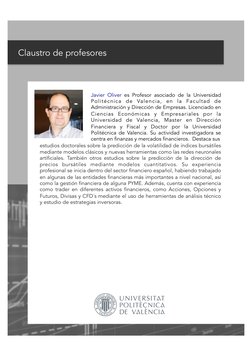 Claustro de profesores 
estudios doctorales sobre la predicción de la volatilidad de índices bursátiles 
mediante modelos
